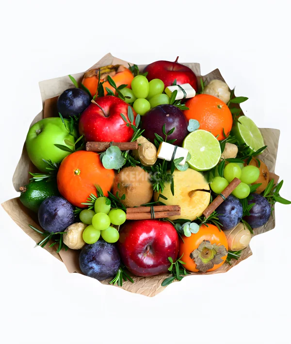 Букет мужской с фруктами Фото