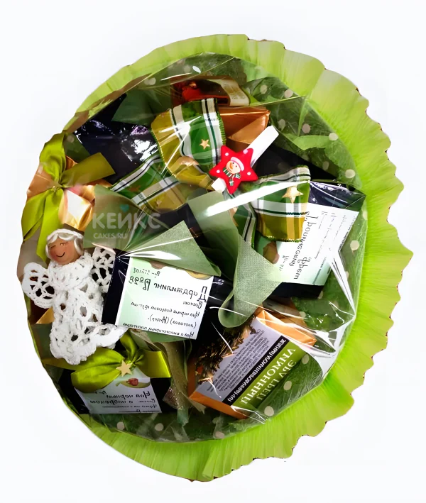 Букет на Новый год из чая и кофе Фото