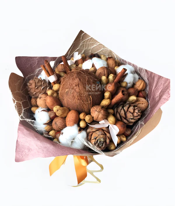 Букет на новый год из орехов 2 Фото