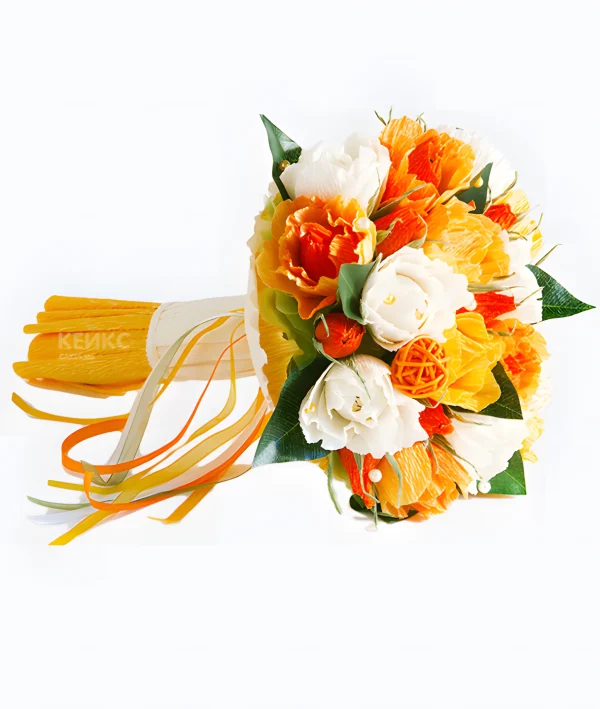 Букет на свадьбу из конфет 1 Фото