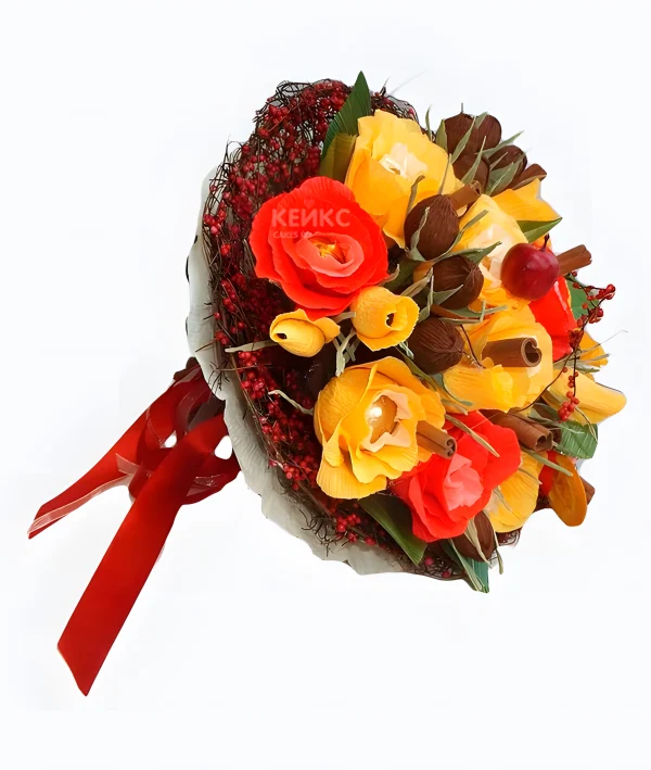 Букет на свадьбу из конфет 2 Фото