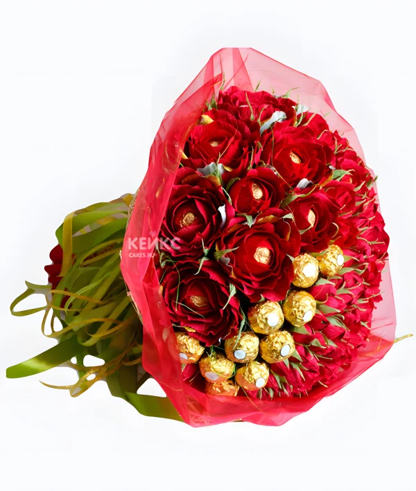 Букет на свадьбу из конфет Фото