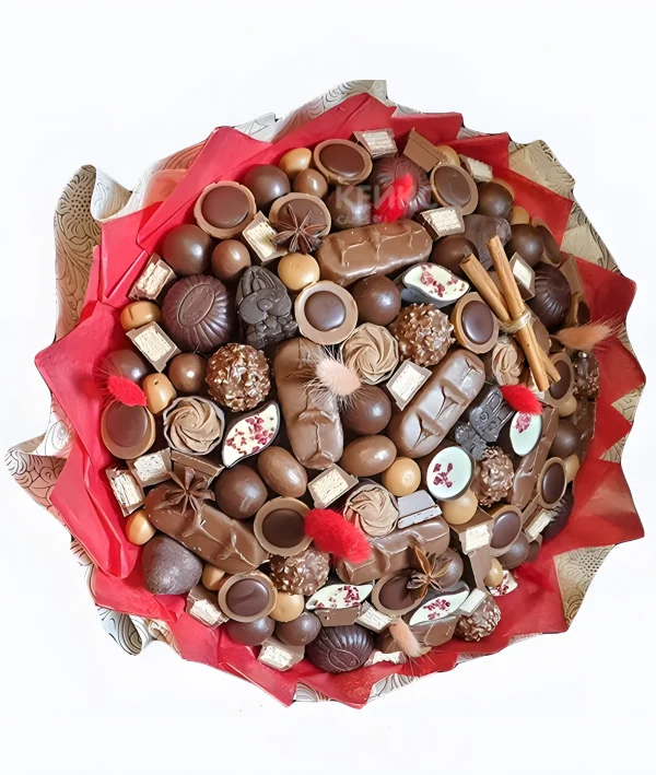 Букет недорогой из конфет 3 Фото