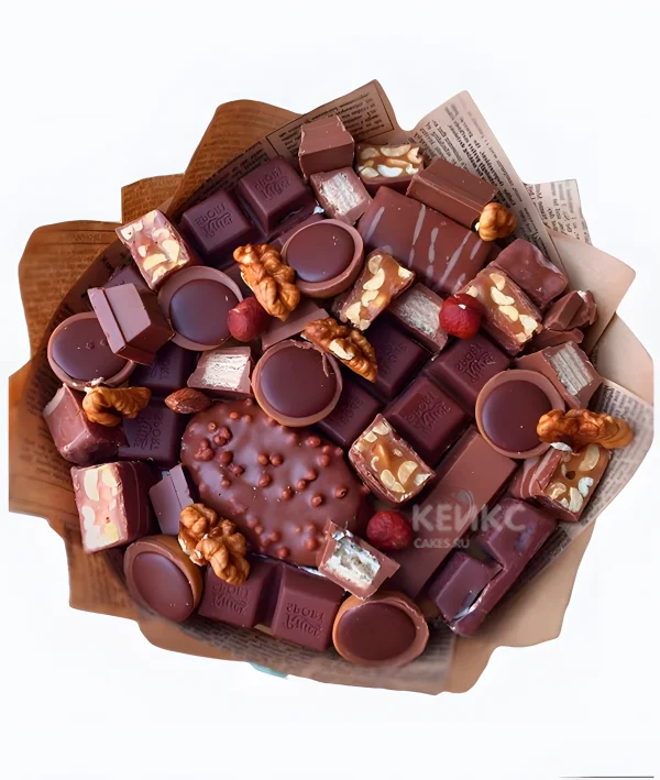 Букет недорогой из конфет 5 Фото