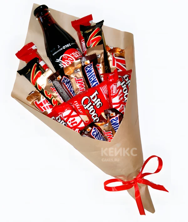 Букет недорогой из конфет 6 Фото