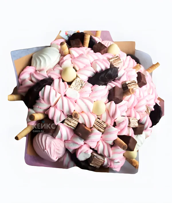 Букет недорогой из конфет 8 Фото
