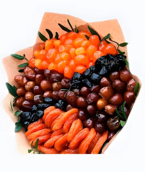 Букет недорогой из сухофруктов 1 Фото