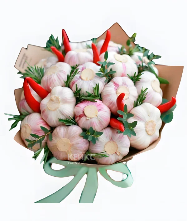 Букет с чесноком 3 Фото