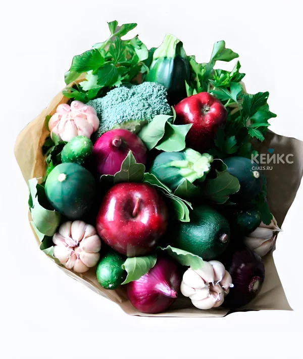 Букет с чесноком и луком Фото