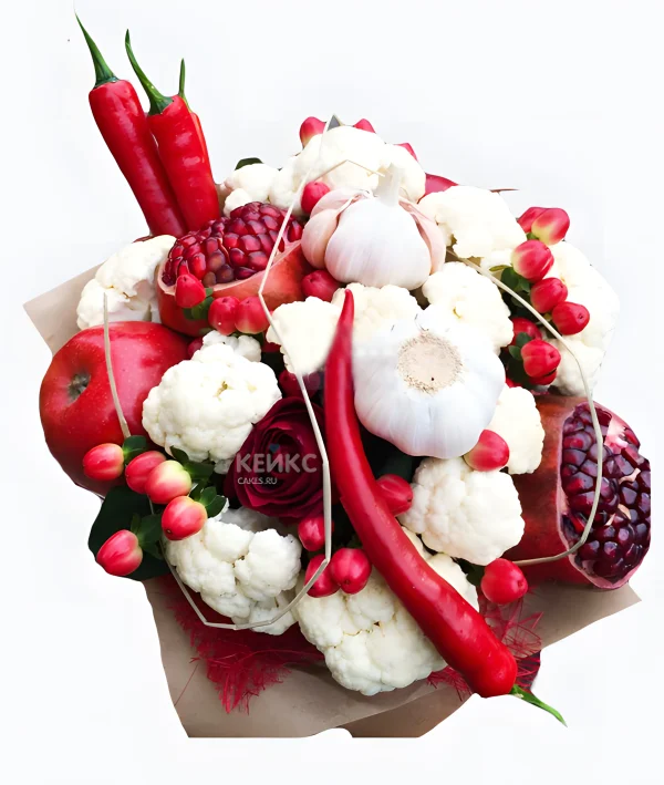 Букет с чесноком и перцем 1 Фото