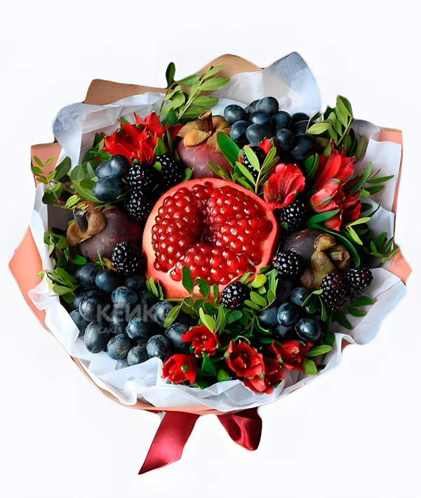 Букет с гранатом Фото