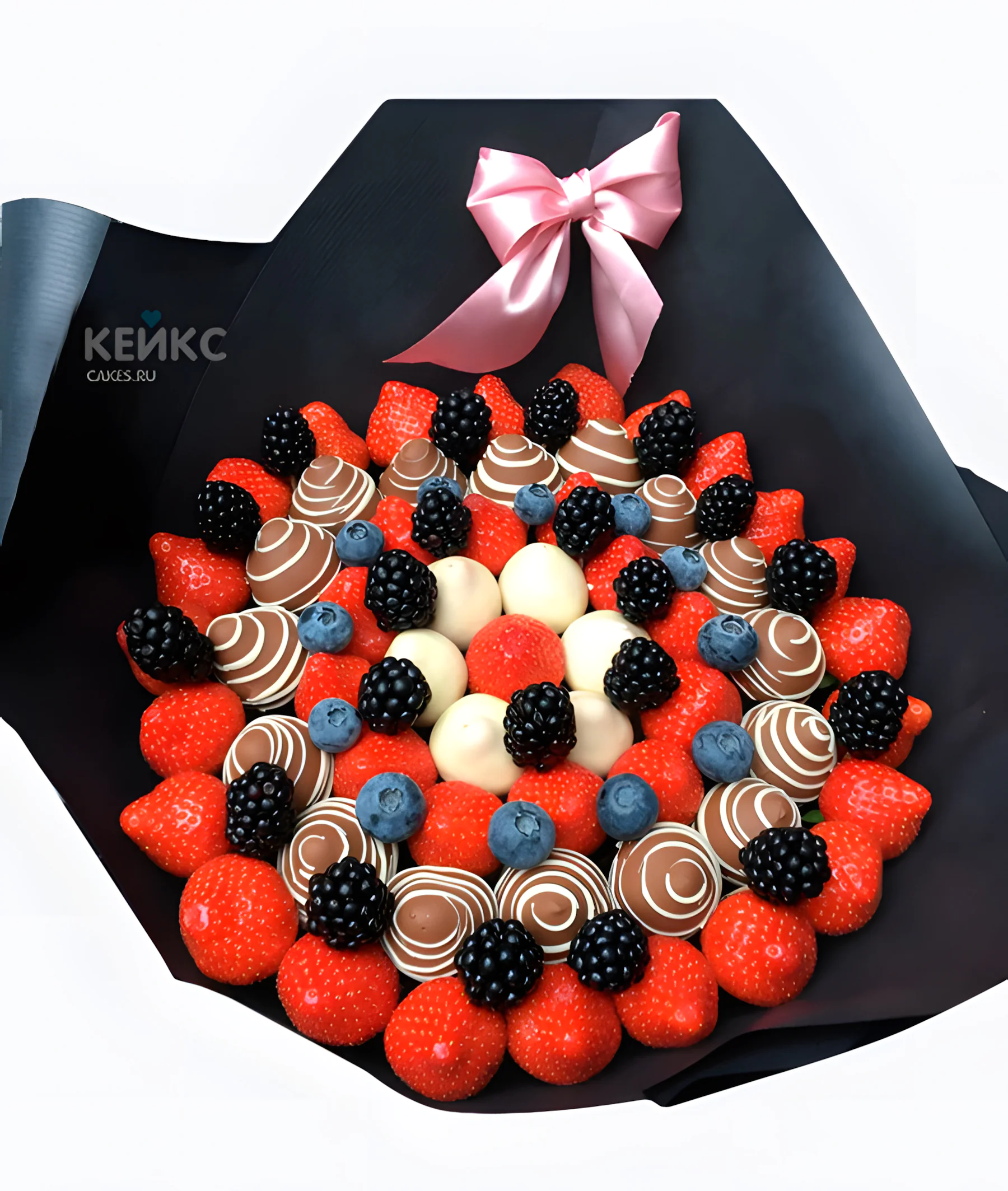 Букет с ягодами в шоколаде 4 Фото