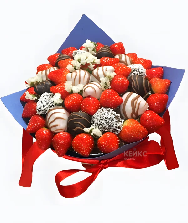 Букет с ягодами в шоколаде 7 Фото