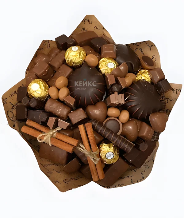 Букет с конфетами для мужчины 1 Фото