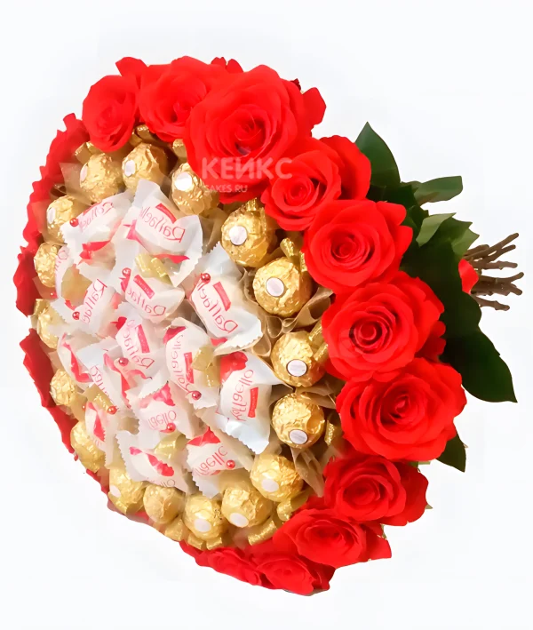 Букет с конфетами Ферреро роше и Рафаэлло Фото