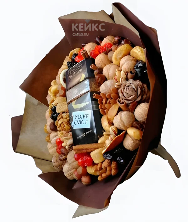 Букет с конфетами и кофе для мужчины 1 Фото