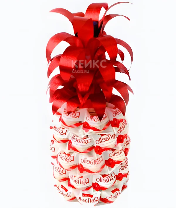 Букет с конфетами в форме ананаса 1 Фото