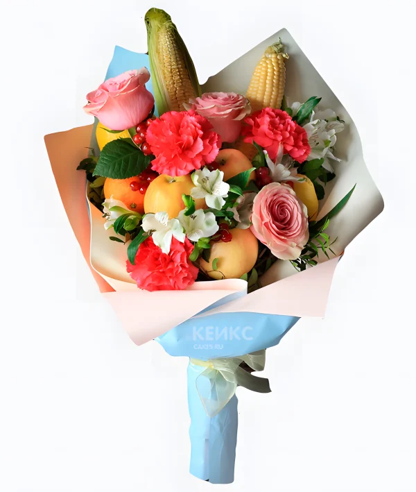 Букет с кукурузой Фото