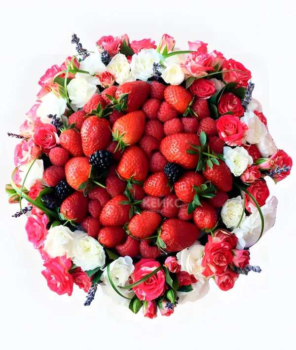 Букет с малиной Фото