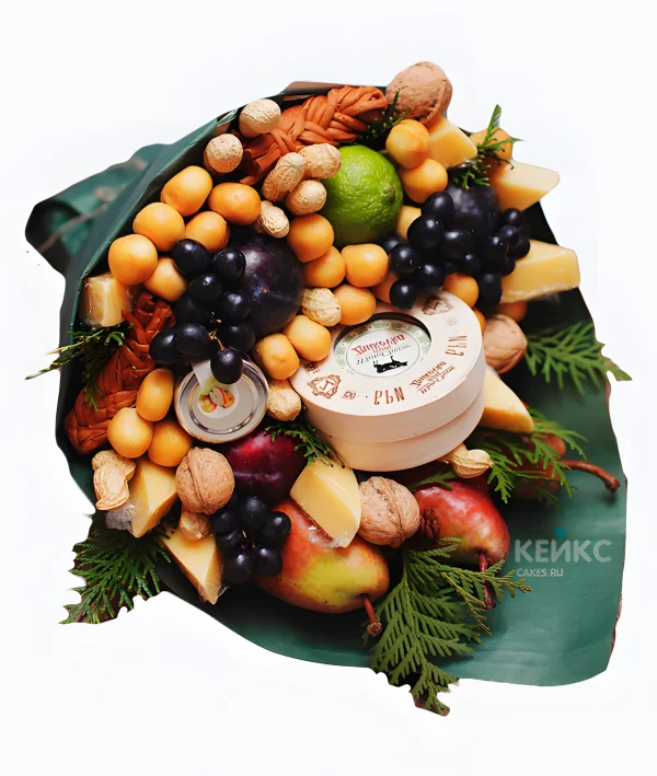 Букет с орехами и сыром 1 Фото
