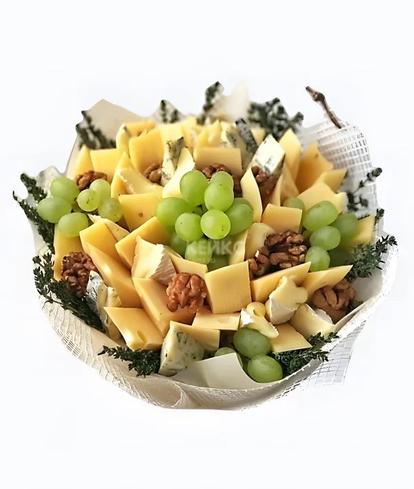 Букет с орехами и сыром Фото