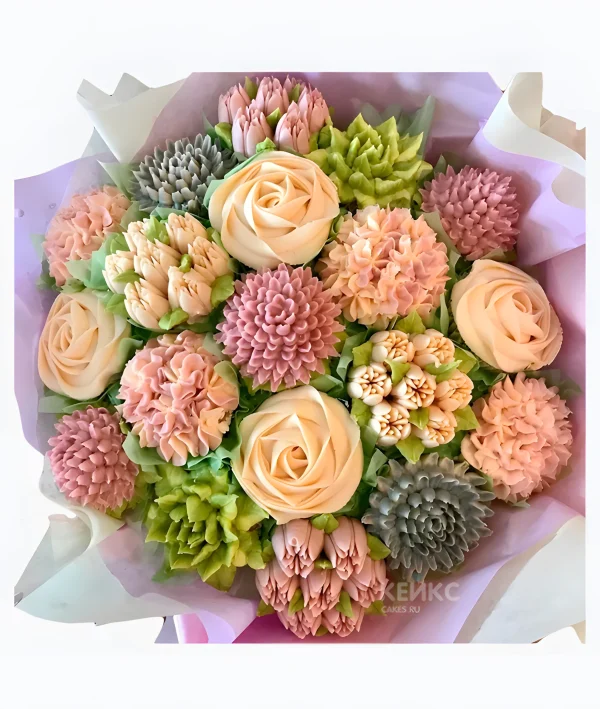 Букет с пирожными 2 Фото