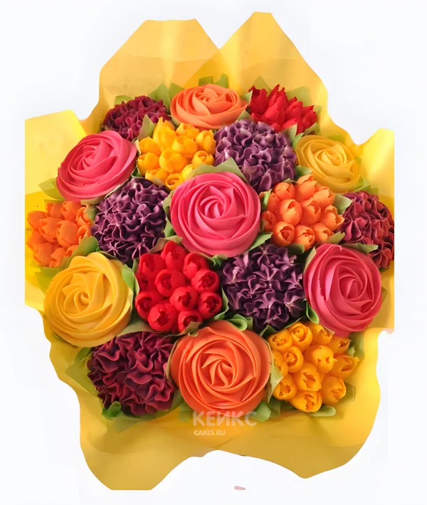 Букет с пирожными 3 Фото