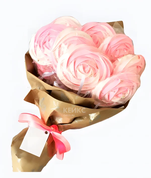 Букет с пирожными и безе 1 Фото