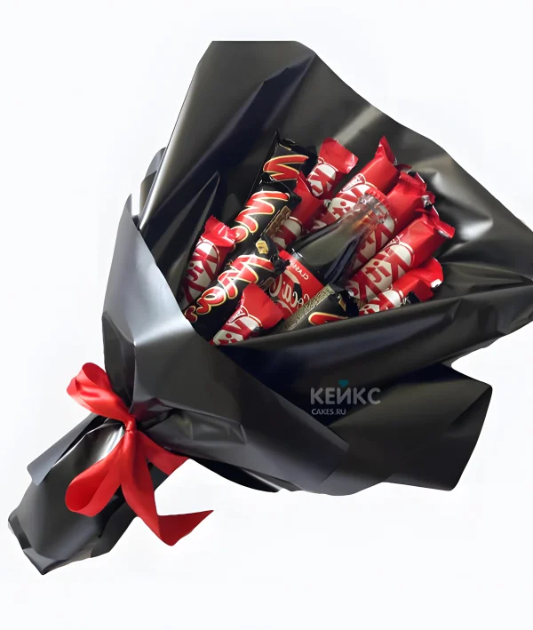 Букет с шоколадом и колой 1 Фото