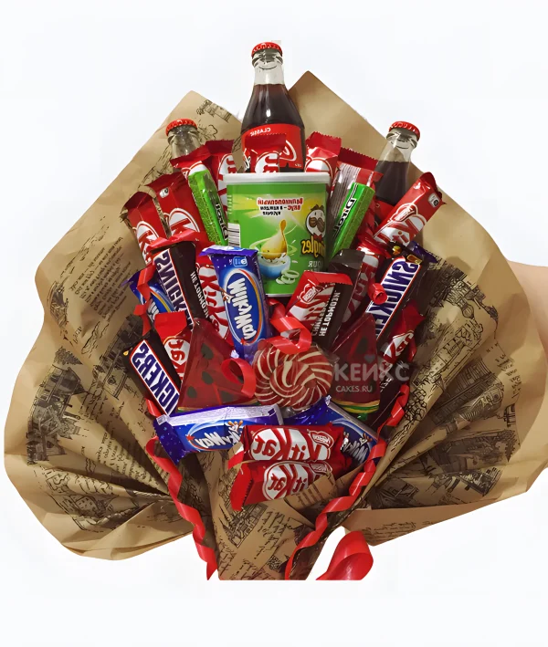Букет с шоколадом и колой 10 Фото