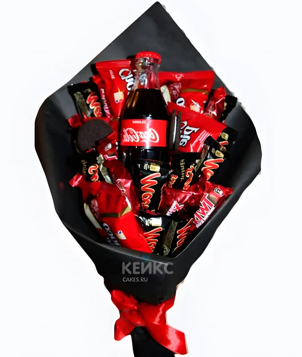 Букет с шоколадом и колой 11 Фото