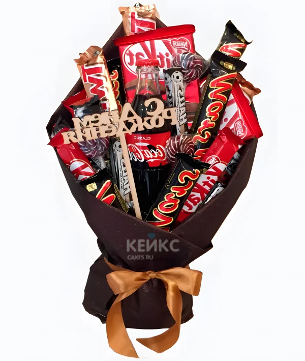 Букет с шоколадом и колой 3 Фото
