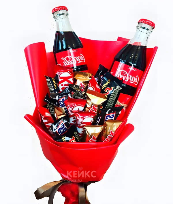 Букет с шоколадом и колой 5 Фото