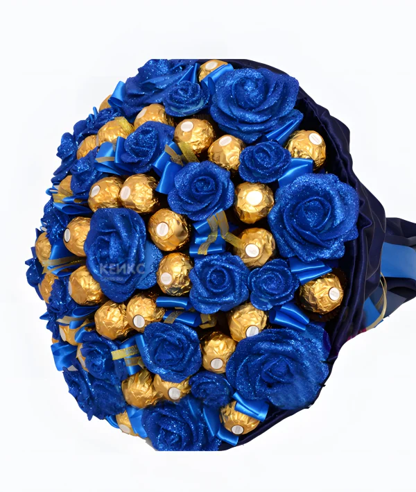 Букет с шоколадом и розами 6 Фото