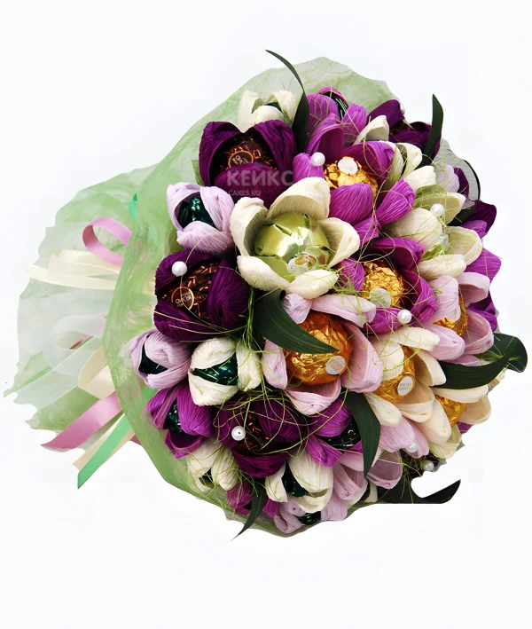 Букет женщине со сладостями 1 Фото