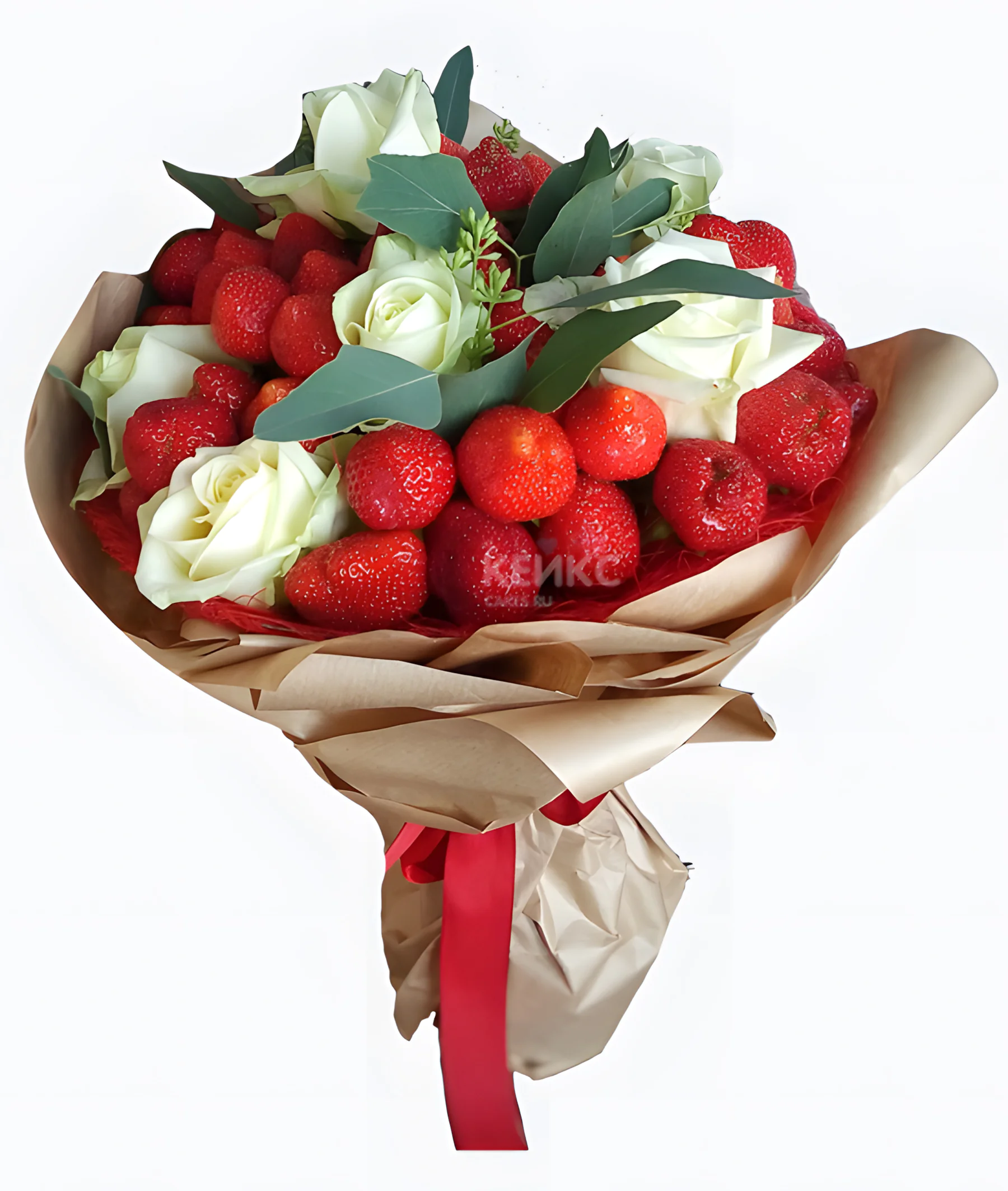 Недорогой букет из клубники 2 Фото
