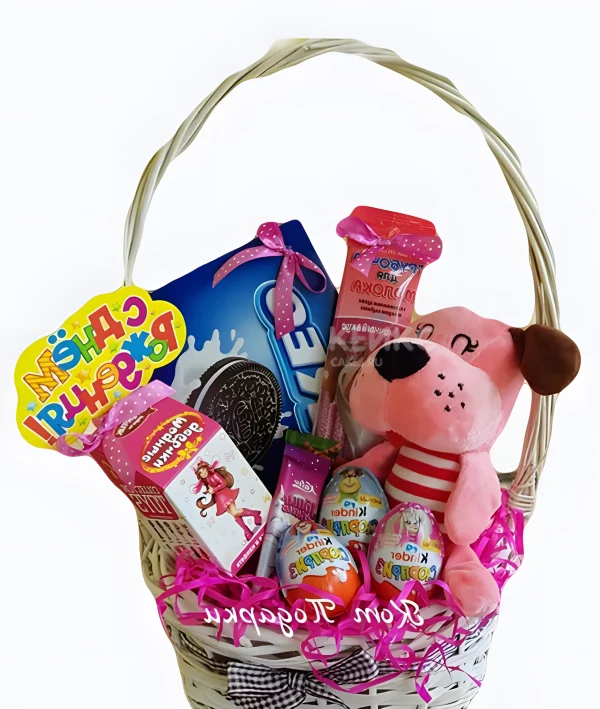 Подарочная корзина для девочки  3 Фото