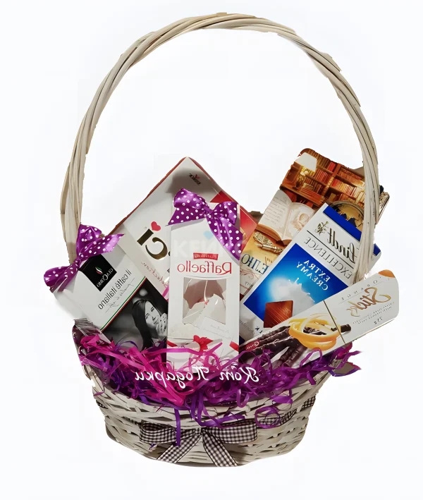 Подарочная корзина женщине с продуктами 1 Фото
