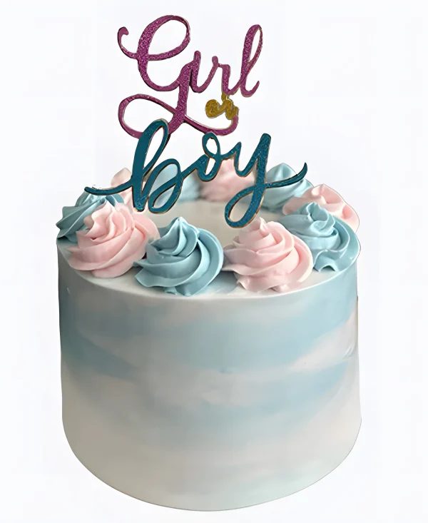 Минималистичный торт Мальчик или девочка Фото