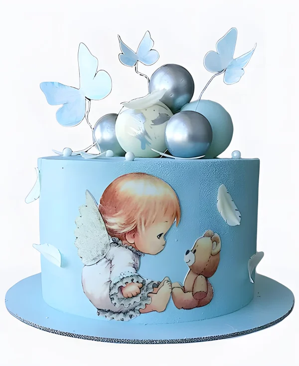 Торт Ангел и мишка Фото