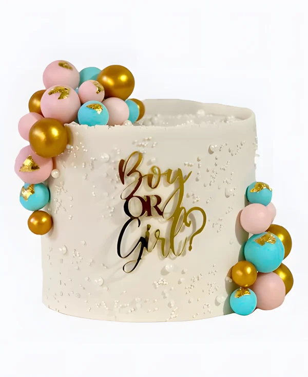 Бенто-торт для гендер-вечеринки Фото