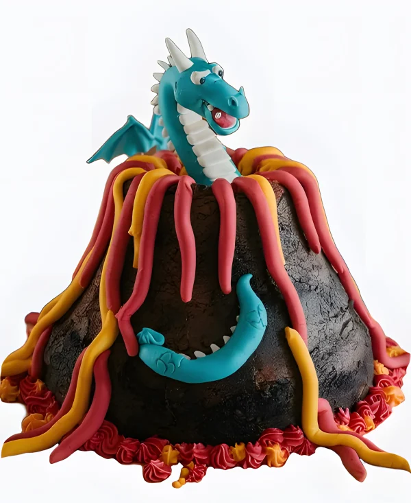 Торт Дракон из вулкана Фото