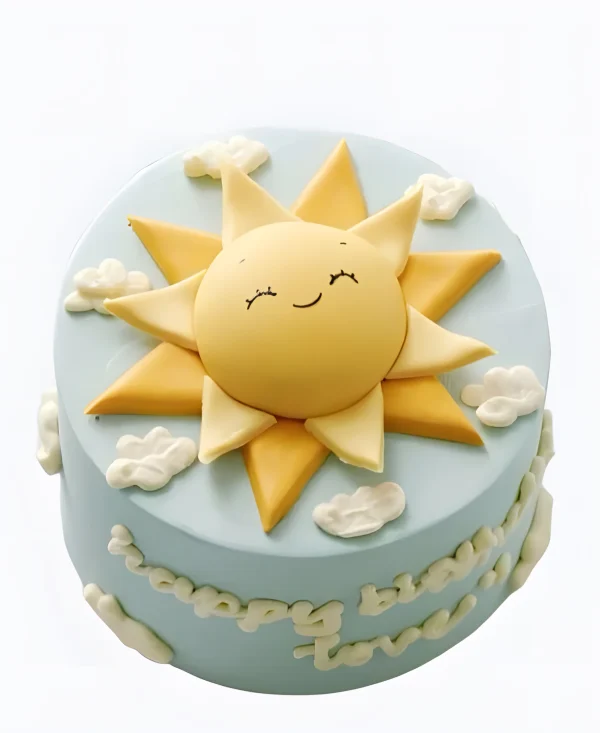 Торт Голубое небо и солнце Фото