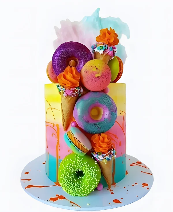 Торт Радужный десерт‑шоу Фото