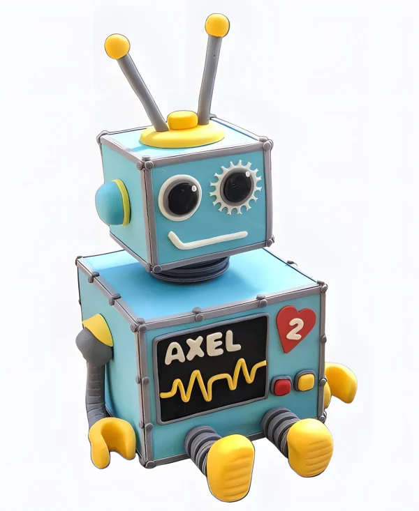 Торт Робот с сердцем Фото