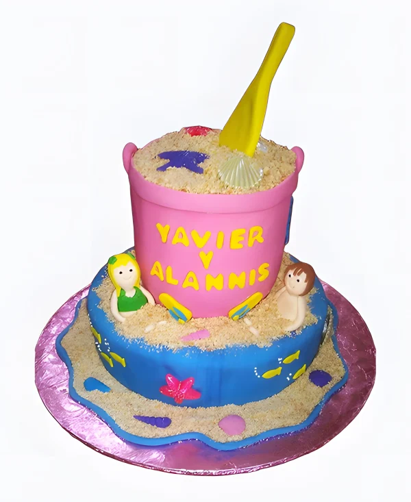 Торт Ведёрко именинников Фото