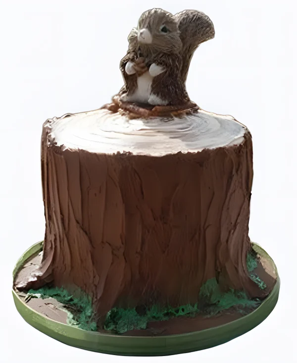 Торт Белочка на пне Фото