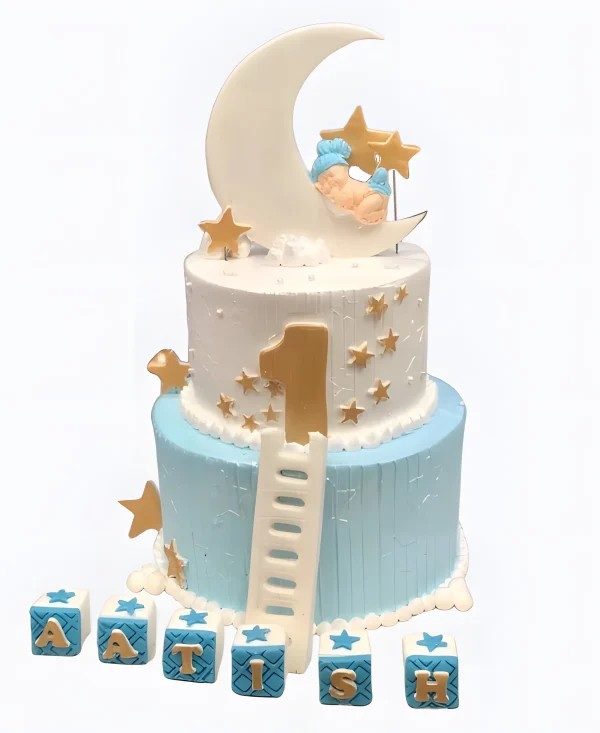 Торт Лестница к звёздам для мальчика Фото