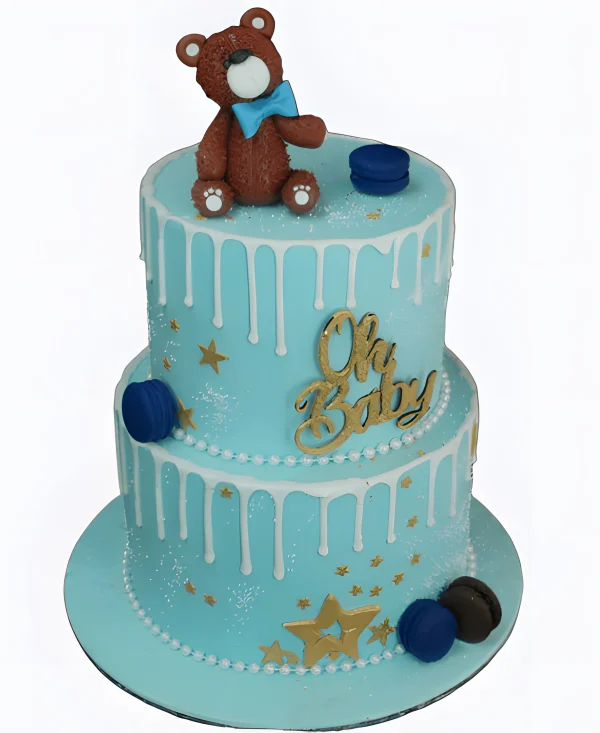 Торт Мишка на двух ярусах Фото