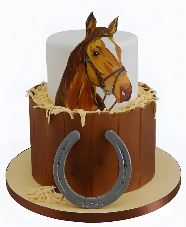 Торт Подкова у загона Фото